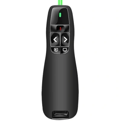 Bild av Trådlös presentatör grönt ljus, 2,4 GHz PPT PowerPoint Clicker presentation fjärrpresentation pekare bild advancer för Mac, dator, bärbar dator