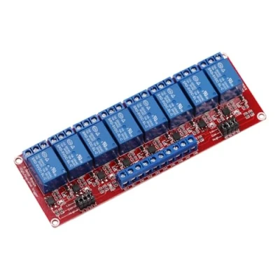 Bild av GERUI 8 kanalsrelämodul 12 V/24 kanal relämodul med OPTO isolering, hög nivå utlösare, optokopplarstöd och låg utlösare (12 V)