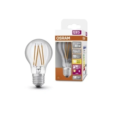 Bild av Osram LED glödlampa Standard Daylight Sensor 4,9W/827 (40W) Clear E27