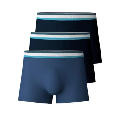 Bild av Calida Natural Benefit boxershorts, 3 pack män, mjuk elastisk linning, Pottery Blue, 52 54