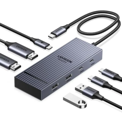 Bild av UGREEN Revodok Pro 10Gbps USB C Hub 2HDMI 4K@60Hz Docking Station Dual Dsiplay 2*USB A 3.2 &amp;