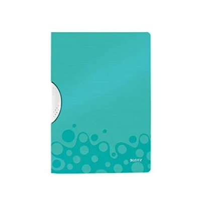 Bild av Leitz WOW ColorClip Klämmapp, A4, 30 ark, flexibel plast, isblå, 41850051