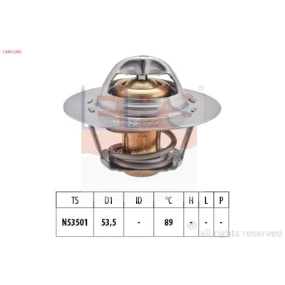 Bild av EPS 1.880.239S Thermostat d&#039;eau 89 53,5 Made in Italy OE Equivalent sans joint d&#039;étanchéite RENAULT: CLIO 2, Kangoo I, I Express