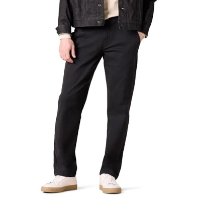 Bild av Amazon Essentials herr rak passform vardaglig stretch chinos byxa, svart, 33 B x 30 L