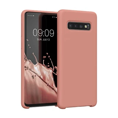 Bild av kwmobile Fodral kompatibelt med Samsung Galaxy S10 mjukt skyddande TPU silikonfodral matt korall
