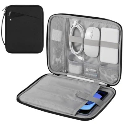 Bild av MoKo 9 11 inch Tablet Sleeve Carrying Case with Handle, Padded Protective Travel Bag for New iPad Air/Pro 2024, 10th Gen 10.9, Air 5/4th 9/8th 10.2, Tab S9/S8 11, Black