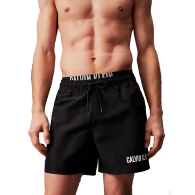 Bild av Calvin Klein herr dubbelt midjeband &#039;Intense Power&#039; badshorts, Svart (Pvh svart), M
