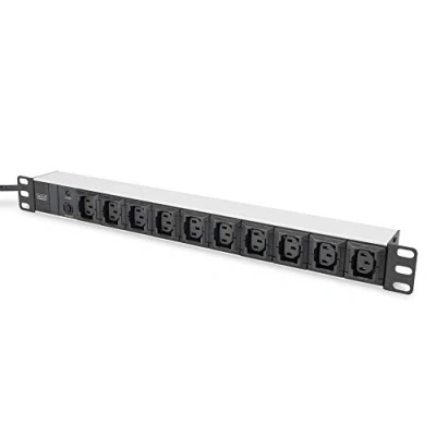 Bild av DIGITUS 19&quot; grenuttag 10 IEC C13 uttag 1U 250VAC 50/60Hz 10A 2500W Med överbelastningsskydd
