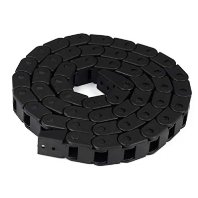 Bild av TUZUK Plast flexibel kapslad halvfärgad kabeldragkedja 10 mm x 15 kabeldragare vridkedjor för 3D skrivardelar CNC mini elektriska maskiner routerkvarn, 1 m