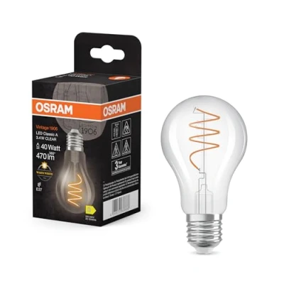 Bild av OSRAM LED Vintage E27 3.4W 2,700K Spiral Filament klar