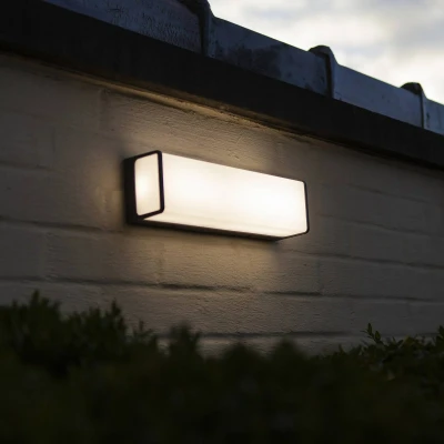 Bild av LUTEC LED utomhusvägglampa Doblo rektangel 35cm, 4 000 K