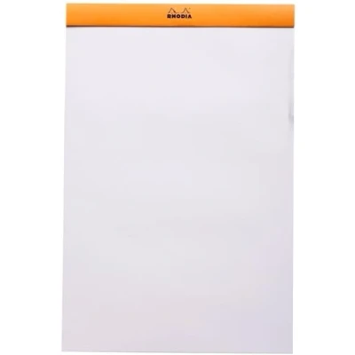 Bild av Rhodia 19000C anteckningsblock (häftad, mikroperforerad, DIN A4+, blank, 80 g, 21 x 31,8 cm, ark) 1 st, orange