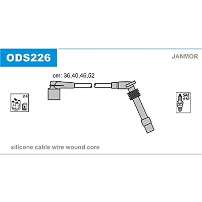 Bild av JANMOR ODS226 Jeu De Fils d&#039;Allumage OPEL: Corsa B 3/5 portes, Vectra Berline, Omega Berline