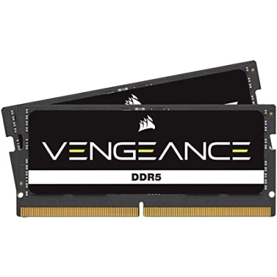 Bild av CORSAIR VENGEANCE DDR5 SODIMM 32GB (2x16GB) 5200MHz C44 Kompatibel Med Nästan Alla Intel Och AMD System, Enkel Installation, Snabbare Laddningstider, XMP 3.0 Svart (CMSX32GX5M2A5200C44)