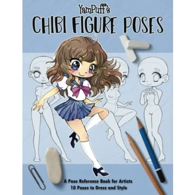Bild av YamPuff&#039;s Chibi Figure Poses: A Pose Reference Book for Artists 10 Poses to Dress and Style