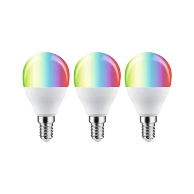 Bild av Paulmann 29154 standard 230 V smart hem Zigbee LED droppar E14 3 x 470 lm 5 W RGBW+ dimbar matt set