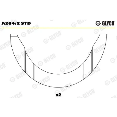 Bild av Distansskiva, vevaxel GLYCO A204/2 STD