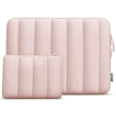 Bild av TECOOL 13,3 tums laptopväska fodral för MacBook Air 13 13,6 M3 M2 2024 20222010, Pro M1 20222012, 14 M4 2024,13,3 tum Acer Dell HP StStStStstänksäker laptopRosa