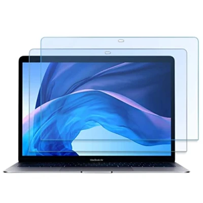 Bild av ProCase 2 anti ljus blå härdat glas för MacBook Pro 13 tum M2 2022/M1 20202016, Air 13, M1, skärmskydd Pro, repor utan bubblor 0,33 mm tjocklek hårdhet 9H