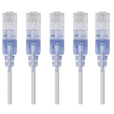 Bild av Monoprice Cat6A Ethernet Network Patchkabel 152 meter Vit 5 pack, 10G SlimRun Series