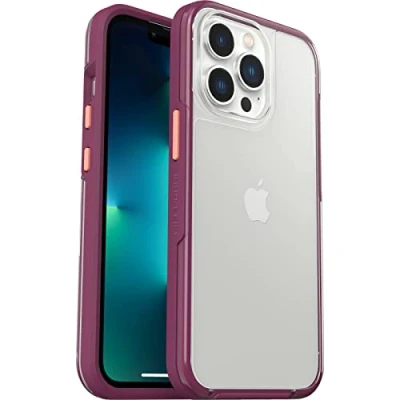 Bild av LifeProof SEE skal för iPhone 13 Pro, stöttåligt, fallsäkert till 2 meter, supertunt, tillverkat med hållbarhet, Klar/Lila