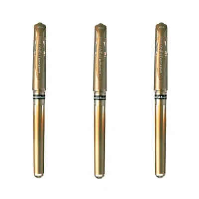 Bild av Rollers gelbläck, 1 mm bred skrivpunkt, guld, 3 st väska