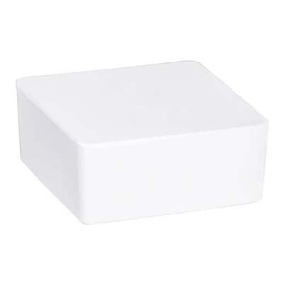 Bild av WENKO Påfyllning, avfuktare, kub med apelsindoft, påfyllningspaket för minskar mögel och lukt, 1 kg granulatblock, omedelbar effekt upp till 3 månader, 12 x 5 cm, vit