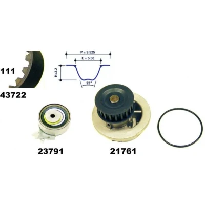 Bild av MAPCO 41722 Pompe à Eau + Kit De Distribution avec vis 17 OPEL: Astra G CC, F Corsa B 3/5 portes