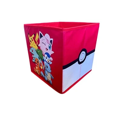Bild av Character World Pokemon officiellt licensierade förvaringslådor 2 pack hopfällbara förvaringskuber posse design perfekt för att organisera barnrum, lekrum barn