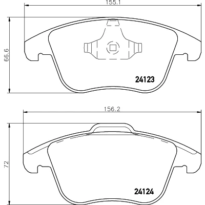 Bild av HELLA 8DB 355 019 881 Jeu de plaquettes frein non préparé pour indicateur d&#039;usure LAND ROVER: Range Rover Evoque, Evoque Cabriolet