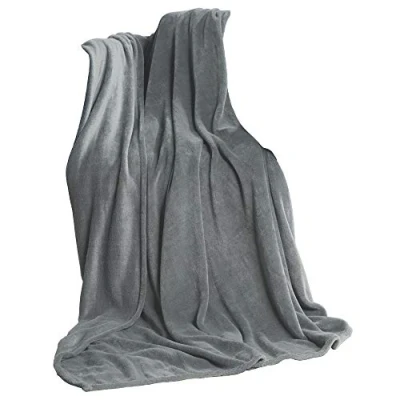 Bild av CelinaTex Fluffig gosig filt, 150 x 200 cm, silvergrå, soffa, levande mjuk, mikrofiber, fleece, OEKO TEX TV filt