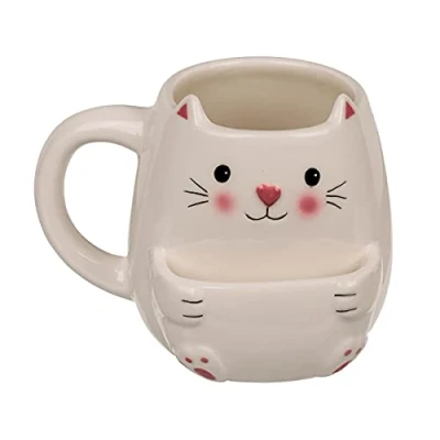 Bild av Katt kaffemugg med kakfack kattunge kopp kaffekopp