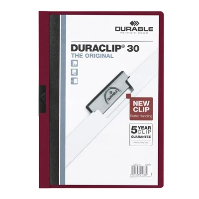 Bild av Durable Duraclip 2200/31 klippfil för 1 30 ark A4 mörkröd