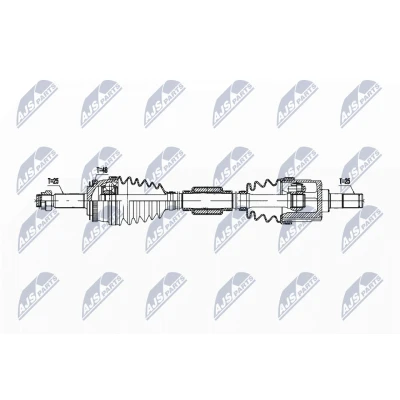 Bild av NTY NPW KA 382 Arbre de transmission Essieu avant droit 927 boîte vitesses manuelle KIA: RIO 2
