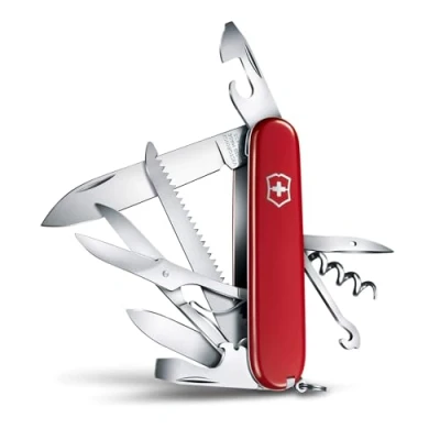 Bild av Victorinox 13713B1 fickkniv Huntsman (15 funktioner, sax, träsåg, korkskruv, kapsylöppnare, trådavdragare)