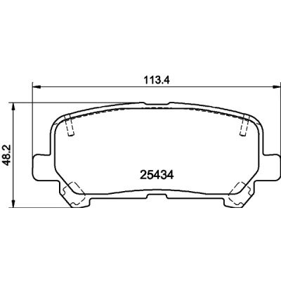Bild av HELLA 8DB 355 020 601 Jeu de plaquettes frein contact signal d&#039;usure inclus avec vis d&#039;étrier accessoires ACURA: MDX