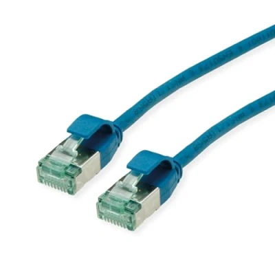 Bild av ROLINE RM U/FTP DataCenter patchkabel Cat.6A (klass EA), smal, blå, 3 m