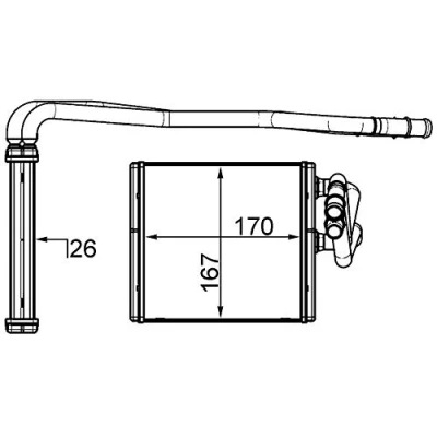 Bild av MAHLE ORIGINAL AH 197 000S Radiateur De Chauffage