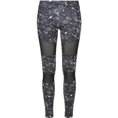 Bild av Urban Classics TECH MESH AOP Leggings, Storlek: 3XL, Blackuniverse