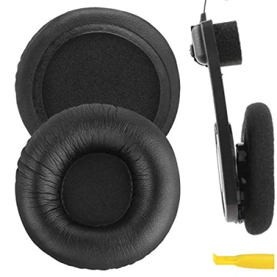 Bild av GEEKRIA QuickFit Protein läder reserv öronkuddar för KOSS Porta Pro PP, KSC35, KSC75, KSC55, KSC50, KSC 10, KTX PRO1, KTX8, PTX6 hörlurar öronsnäckor, headset öronkudde reparationsdelar (svart)