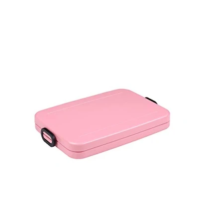 Bild av Mepal Take A Break platt lunchlåda Perfekt för datorväska eller ryggsäck Plattformad matlåda 2 smörgåsar 4 skivor bröd 800 ml Nordisk rosa