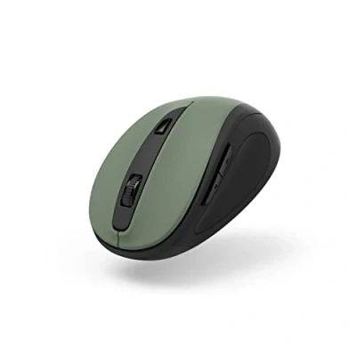 Bild av Hama ergonomisk trådlös mus (6 knappar, 2,4 GHz, 800/1200/1600 dpi, optisk trådlös, ergonomisk, datormus, för laptop/PC/bärbar dator, högerhänt, USB mottagare) opalgrön