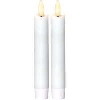 Bild av LED Stabkerzen &quot;Flamme&quot;, 2er Set, weiß, 15x2cm