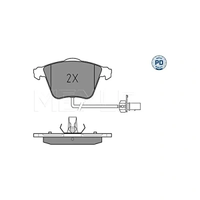 Bild av MEYLE 025 239 5020/PD Jeu de plaquettes frein PD Quality Essieu Avant contact signal d&#039;usure inclus avec tôle anti bruit AUDI: A6 C6