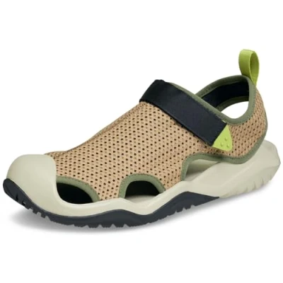 Bild av Crocs Swiftwater Mesh Deck sandaler för män sport, Sepia, 42/43 EU