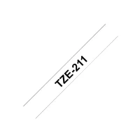 Bild av Brother TZE211 black on white Roll (0.6 cm x 8 m)
