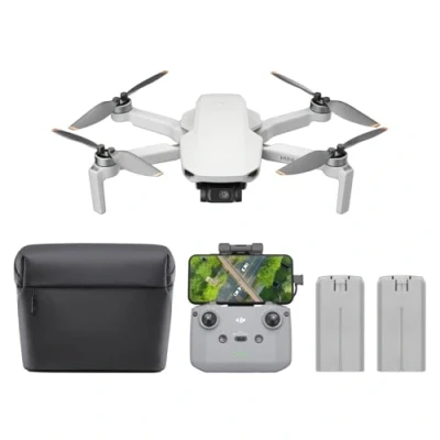 Bild av DJI Mini 4K Camera Drone Combo, Drönare med UHD kamera för vuxna, &lt; 249 g, Stabiliserande kardanupphängning 3 axlar, 10 km videosändning, Auto retur, 2 batterier 62 min max flygtid, QuickShots