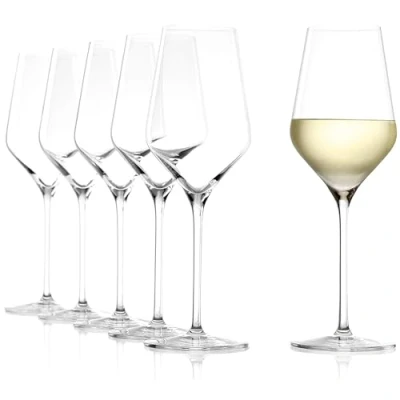 Bild av Stölzle Lausitz vitvinsbägare Quatrophil set om 6 I högkvalitativa vinglas optimalt för vitt vin 405 ml diskmaskinssäkert maximal smakutveckling