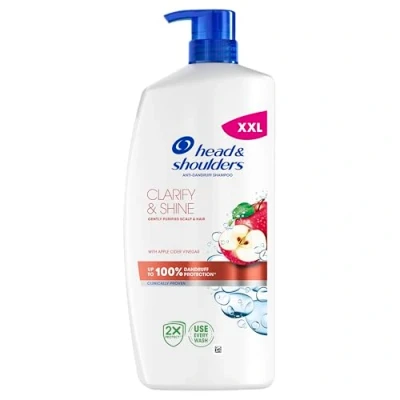 Bild av Head &amp; Shoulders Clarify Shine Anti mjällschampo 800 ml pumpdispenser, klargörande schampo. Upp till 100 procent mjällskydd, kliniskt testad. Rengör försiktigt hårbotten och håret. Med