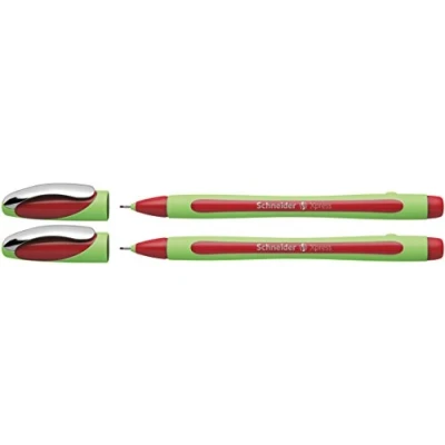 Bild av Schneider Xpress fineliner (bläck dokumentäkta, linjebredd 0,8 mm, tillverkad i Tyskland) set om 2, röd